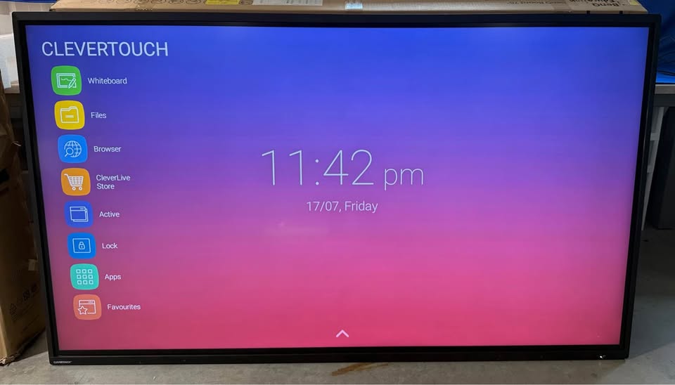 86" 4K Touchscreen Monitor Clevertouch w/ Android OS