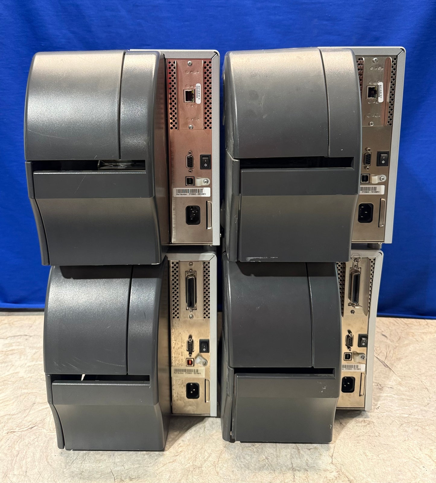 Lot of 4 Zebra ZT230 Label Printers