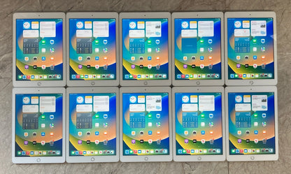 Apple iPad 5th Gen A1822 128GB WiFi Only Silver 9.7" - Lot of 10